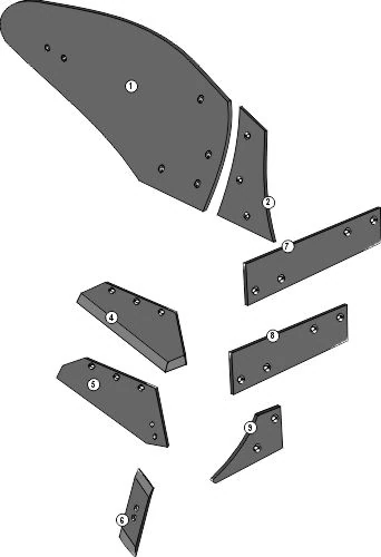 Explosionszeichnung Krone Pflugkörper Typ KG 161
